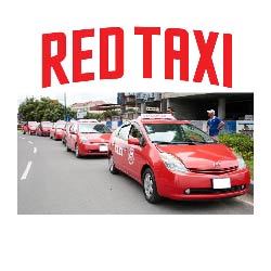 Red taxi